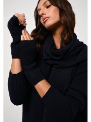 AUTHENTIC CASHMERE Kaszmirowe mitenki "Iris" w kolorze granatowym rozmiar: onesize. Niebieskie rękawiczki damskie AUTHENTIC CASHMERE, bez wzorów, z kaszmiru. Za 143.99 zł.