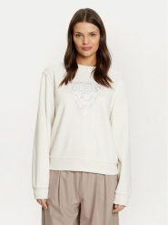 Guess Bluza W5RQ09 K8802 Écru Regular Fit. Bluzy damskie Guess, xl, z aplikacjami, z syntetyku, bez kaptura. Za 219.99 zł.