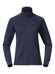 Bergans Kurtka polarowa w kolorze granatowym rozmiar: M. Niebieskie kurtki damskie Bergans, m, z materiału, bez kołnierzyka. Za 263.53 zł.
