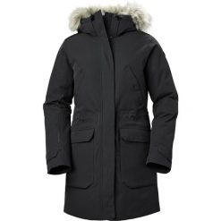 Parka dla kobiet Helly Hansen Varanger. Czarne parki damskie Helly Hansen, na zimę, bez kaptura. W wyprzedaży za 1,355.50 zł.