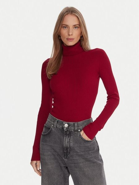 Kontatto Golf 3M0817C Czerwony Regular Fit. Czerwone golfy damskie Kontatto, m, bez wzorów, z syntetyku, bez ramiączek. Za 169.99 zł.