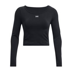 Koszulka fitness damska Under Armour Train Seamless. Czarne koszulki damskie Under Armour, xl, bez wzorów, bez kołnierzyka, bez ramiączek. Za 199.99 zł.