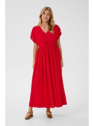 Kaffe Sukienka w kolorze czerwonym rozmiar: 46. Czerwone sukienki damskie Kaffe, bez wzorów, z wiskozy, klasyczne, bez ramiączek. Za 152.99 zł.