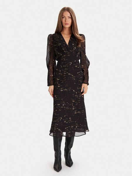 Morgan Sukienka koktajlowa 252-ROOD.F Czarny Regular Fit. Czarne sukienki damskie Morgan, bez wzorów, z syntetyku, wizytowe, bez ramiączek. Za 489.99 zł.