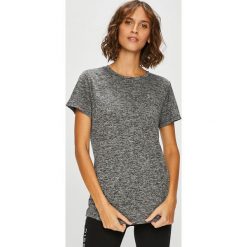Under Armour - Top. Szare koszulki sportowe damskie Under Armour, z dzianiny, z krótkim rękawem. Za 119.90 zł.