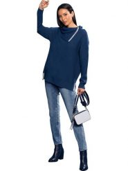 Heine Sweter w kolorze granatowym rozmiar: 44/46. Niebieskie swetry klasyczne damskie Heine, bez kołnierzyka. Za 104.99 zł.