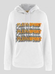 Plein Sport Bluza w kolorze białym rozmiar: S. Białe bluzy damskie Plein Sport, s, bez wzorów, z bawełny, z kapturem. Za 219.60 zł.
