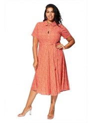 Aller Simplement Sukienka w kolorze czerwonym rozmiar: 50/52. Czerwone sukienki damskie Aller Simplement, bez wzorów, z tkaniny, klasyczne, bez ramiączek. Za 86.99 zł.