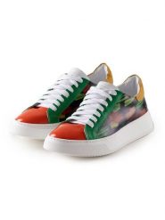Anna Morellini Skórzane sneakersy "Luista" ze wzorem rozmiar: 40. Obuwie sportowe damskie Anna Morellini, bez zapięcia. Za 308.18 zł.