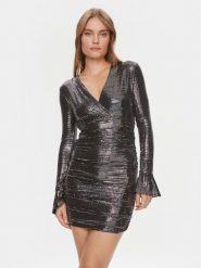 Guess Sukienka koktajlowa Britney W4RK42 KBJG0 Szary Slim Fit. Szare sukienki damskie Guess, z aplikacjami, z syntetyku, wizytowe, bez ramiączek. Za 359.99 zł.