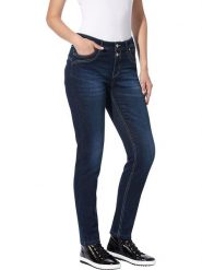 Heine Dżinsy - Slim fit - w kolorze granatowym rozmiar: 40. Niebieskie jeansy damskie Heine. Za 101.23 zł.