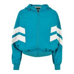 Damska pognieciona kurtka typu batwing Urban Classics. Białe kurtki damskie Urban Classics, bez wzorów, z kapturem. Za 267.50 zł.