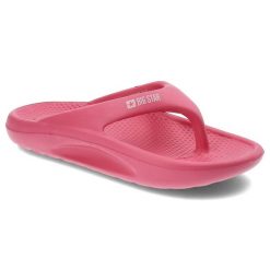 Różowe Japonki Big Star Modne Obuwie Damskie. Czerwone klapki damskie Big Star, bez wzorów, z materiału, bez obcasa, bez zapięcia. Za 69.99 zł.