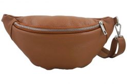 Saszetka skórzana BARBERINI'S j. brązowa 796-12. Brązowe nerki i saszetki damskie Barberinis, bez wzorów, ze skóry. Za 139.99 zł.