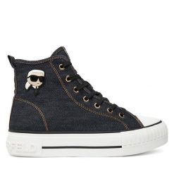 Trampki KARL LAGERFELD. Niebieskie trampki damskie KARL LAGERFELD, bez wzorów, bez zapięcia. Za 369.99 zł.