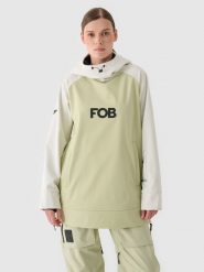 4F Bluza snowboardowa z softshellu membrana 5000 damska - oliwkowa/khaki XL. Brązowe bluzy damskie 4F, na zimę, m, bez wzorów, z dzianiny, z kapturem. W wyprzedaży za 199.99 zł.