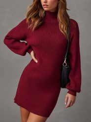 Milan Kiss Sukienka dzianinowa w kolorze bordowym rozmiar: S. Czerwone sukienki damskie Milan Kiss, bez wzorów, z dzianiny, bez ramiączek. Za 165.99 zł.