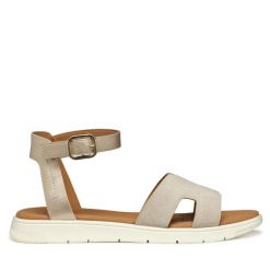 Sandały Geox. Żółte sandały damskie Geox, bez wzorów, bez obcasa, na płaskiej podeszwie, bez zapięcia. Za 239.99 zł.