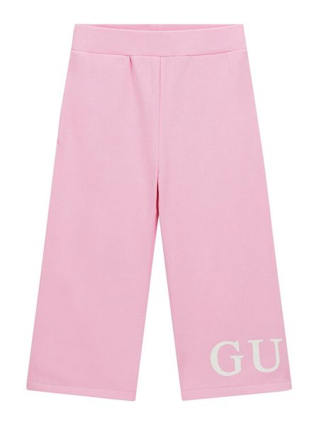 Guess Spodnie dresowe K6RB01 KA6R4 Różowy Regular Fit. Czerwone spodnie dresowe dziewczęce Guess, z aplikacjami, z bawełny. Za 139.99 zł.