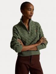 Polo Ralph Lauren Sweter 211963467508 Zielony Regular Fit. Zielone swetry klasyczne damskie Polo Ralph Lauren, xxl, z bawełny, bez kołnierzyka. Za 1,199.00 zł.