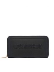 LOVE MOSCHINO Portfel Signature Love JC5500PP1PLE0000 Czarny. Czarne portfele damskie Love Moschino, bez wzorów, ze skóry. Za 459.99 zł.
