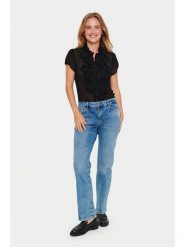 SAINT TROPEZ Bluzka w kolorze czarnym rozmiar: XL. Czarne bluzki damskie Saint Tropez, xl, bez wzorów, bez kołnierzyka, bez ramiączek. Za 126.15 zł.