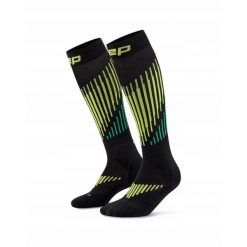 Długie skarpety kompresyjne dla kobiet z wełną Merino Core Run CEP. Czarne skarpetki damskie CEP, bez wzorów, z elastanu. Za 199.00 zł.