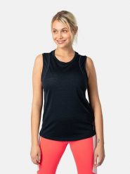 KARI TRAA Top sportowy "Embla" w kolorze granatowym rozmiar: XL. Niebieskie koszulki sportowe damskie Kari Traa, xl, bez wzorów, z wełny, bez ramiączek, outdoorowe. Za 165.99 zł.