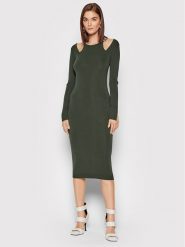 Patrizia Pepe Sukienka codzienna 8A0922/K007-S635 Zielony Slim Fit. Zielone sukienki damskie Patrizia Pepe, bez wzorów, z wiskozy, bez ramiączek. Za 1,109.00 zł.