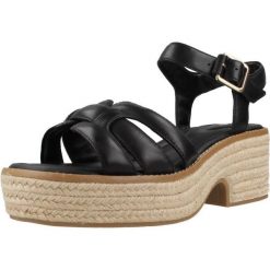 Sandały CLARKS COLEDALE STRAP Czarny. Czarne sandały damskie Clarks, bez wzorów, ze skóry, bez obcasa, bez zapięcia. Za 483.99 zł.