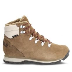 Trekkingi Jack Wolfskin. Brązowe obuwie trekkingowe damskie Jack Wolfskin, bez zapięcia. Za 719.99 zł.