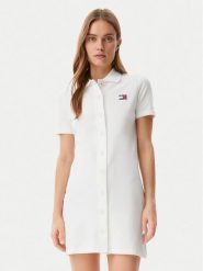 Tommy Jeans Sukienka codzienna Badge DW0DW20302 Écru Regular Fit. Sukienki damskie Tommy Jeans, bez wzorów, z bawełny, bez ramiączek. Za 279.99 zł.