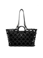 GINO ROSSI Torebka EO-LDA3407B Czarny. Czarne torebki klasyczne damskie Gino Rossi, z materiału, bez dodatków. Za 379.99 zł.