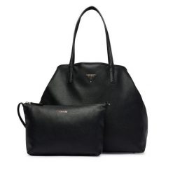Torebka Guess. Czarne shopper bag Guess, z aplikacjami, bez dodatków. Za 714.99 zł.