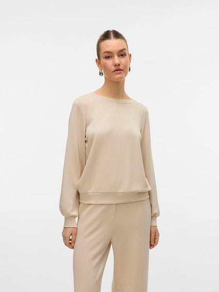 Vero Moda Bluza w kolorze beżowym rozmiar: XS. Brązowe bluzy damskie Vero Moda, xs, bez wzorów, bez kaptura. Za 60.95 zł.