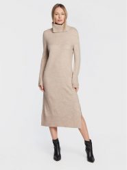 ONLY Sukienka dzianinowa Brandie 15214595 Beżowy Regular Fit. Brązowe sukienki damskie Only, bez wzorów, z dzianiny, bez ramiączek. Za 99.99 zł.