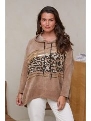 Curvy Lady Bluza w kolorze jasnobrązowym rozmiar: 40/42. Brązowe bluzy damskie Curvy Lady, bez wzorów, z kapturem. Za 100.99 zł.