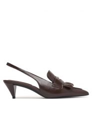 Tommy Hilfiger Czółenka Th Penny Bar Pointy Sling Back FW0FW09535 Brązowy. Brązowe czółenka damskie Tommy Hilfiger, bez wzorów, ze skóry, bez obcasa. Za 569.99 zł.