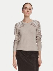 Liu Jo Sport Sweter TF6094 MS49I Szary Regular Fit. Szare swetry klasyczne damskie Liu Jo Sport, xs, z wiskozy, bez kołnierzyka. Za 729.99 zł.