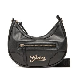 Torebka Guess. Czarne listonoszki damskie Guess, z aplikacjami, bez dodatków. Za 219.99 zł.