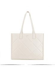 JENNY Torebka JNY-M-020-07 Écru. Shopper bag Jenny, bez wzorów, z tworzywa sztucznego, bez dodatków. Za 159.99 zł.