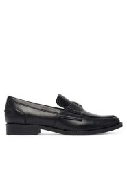 Guess Lordsy FLTBSO LEA14 Czarny. Czarne półbuty damskie Guess, z aplikacjami, ze skóry, bez obcasa, bez zapięcia. Za 584.99 zł.