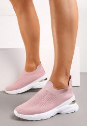 Różowe Buty Sportowe na Grubej Podeszwie z Elastyczną Cholewką Jordanne. Czerwone obuwie sportowe casual damskie Born2be. Za 54.99 zł.