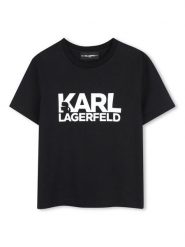 Karl Lagerfeld Kids T-Shirt Z31098 S Czarny Regular Fit. Czarne t-shirty i koszulki chłopięce Karl Lagerfeld Kids, bez wzorów, z bawełny, bez kołnierzyka, bez ramiączek. Za 189.99 zł.