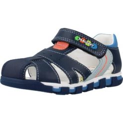 Sandały PABLOSKY 028021P Niebieski. Niebieskie sandały damskie Pablosky, bez wzorów, ze skóry, bez obcasa, bez zapięcia. Za 183.99 zł.