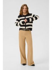 CULTURE Wełniany kardigan w kolorze czarno-białym rozmiar: L. Czarne kardigany damskie Culture, l, bez wzorów, z kaszmiru. Za 208.99 zł.