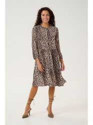 CULTURE Sukienka w kolorze beżowym rozmiar: S. Brązowe sukienki damskie Culture, bez wzorów, z wiskozy, bez ramiączek. Za 130.99 zł.