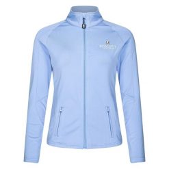 Damska koszulka do jazdy konnej Kingsland Classic. Niebieskie koszulki damskie KINGSLAND, bez wzorów, z polaru, bez kołnierzyka, bez ramiączek. Za 477.50 zł.