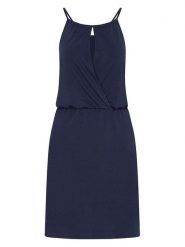 Naturana Sukienka w kolorze granatowym rozmiar: M. Niebieskie sukienki damskie Naturana, bez wzorów, bez ramiączek. Za 96.60 zł.