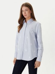 Tommy Hilfiger Koszula WW0WW49386 Błękitny Relaxed Fit. Niebieskie koszule damskie Tommy Hilfiger, bez wzorów, z bawełny, bez kołnierzyka, bez ramiączek. Za 529.99 zł.